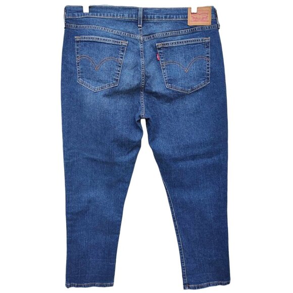LEVI'S Blue Boyfriend Mid-Rise Jeans Size 16 - Picture 3 of 8